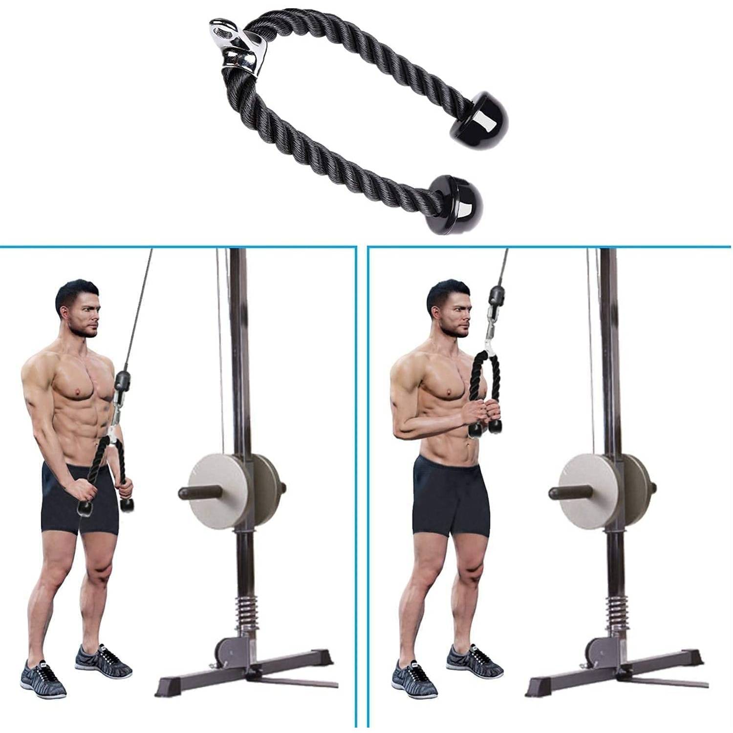 ULTIMAX Tricep Rope Abdominal Crunches Pull Down Laterals Biceps Training Fitness Equipment Body Building Gym Pull Rope ULTIMAX Tricep Rope Abdominal Crunches Pull Down Laterals Biceps Training Fitness Equipment Body Building Gym Pull Rope