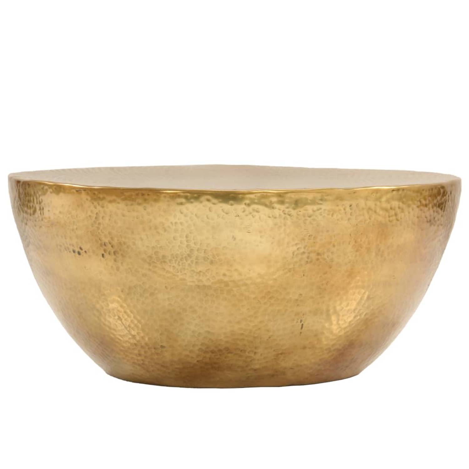vidaXL Coffee Table Hammered Aluminium 70x30 cm Brass vidaXL Coffee Table Hammered Aluminium 70x30 cm Brass