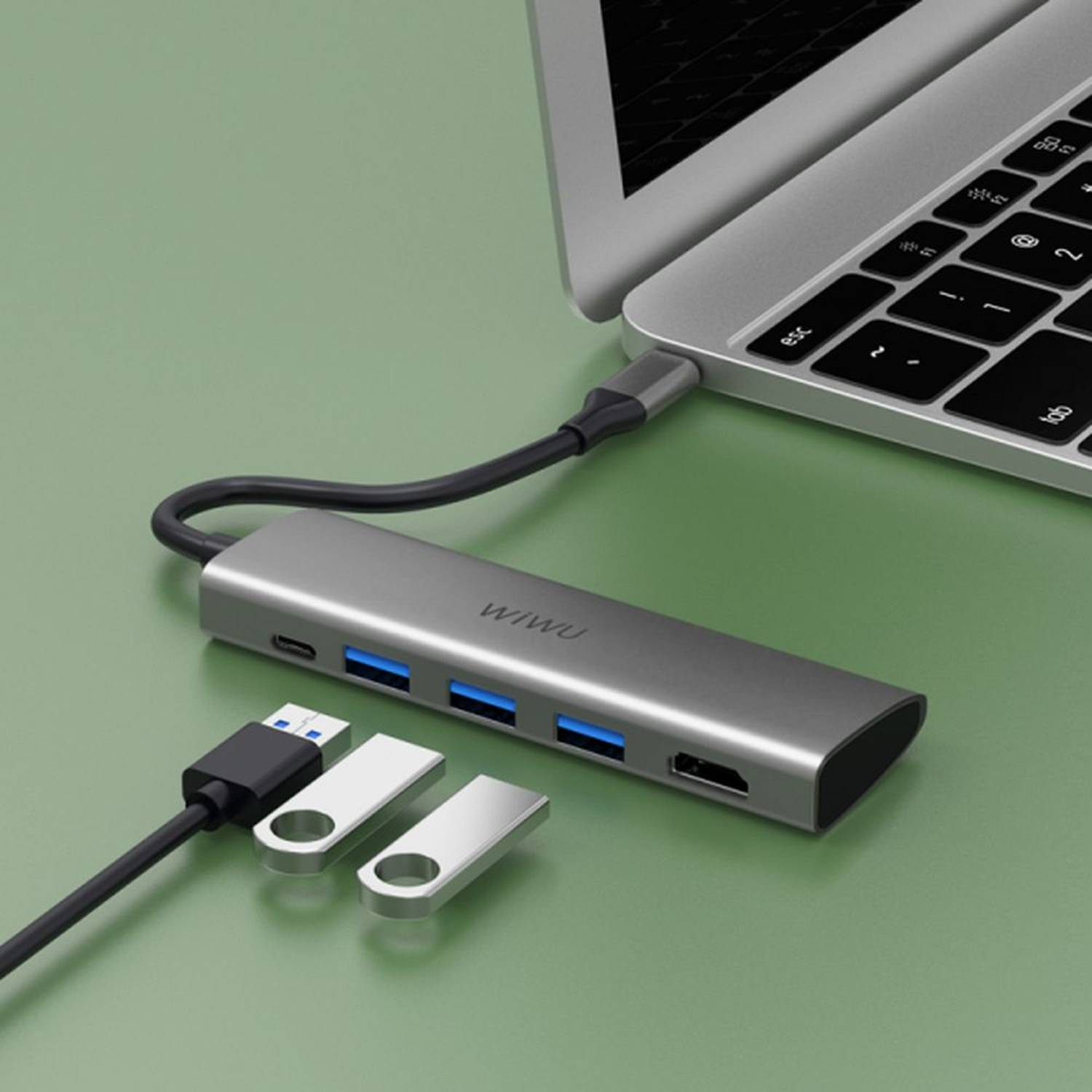 Wiwu A531HG Alpha 5 In 1 USB-C Hub Wiwu A531HG Alpha 5 In 1 USB-C Hub