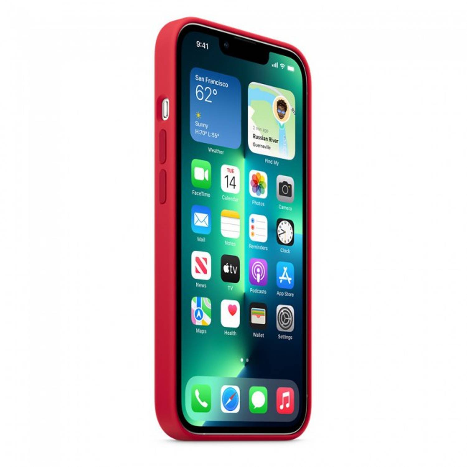 Margoun Silicone Case Cover for Apple iPhone 13 Pro Max - Red Margoun Silicone Case Cover for Apple iPhone 13 Pro Max - Red