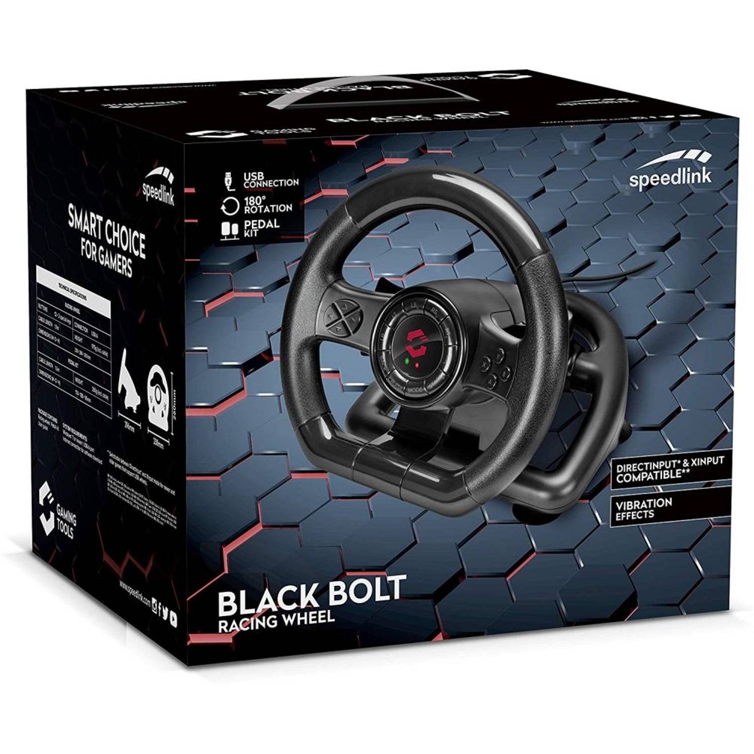 Speedlink Bolt Racing Wheel Black Speedlink Bolt Racing Wheel Black