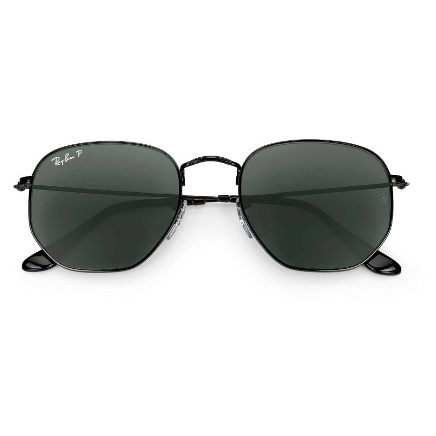 RayBan RB3548N-002/58-54 New Hexagon Black Polarized Unisex Sunglasses RayBan RB3548N-002/58-54 New Hexagon Black Polarized Unisex Sunglasses