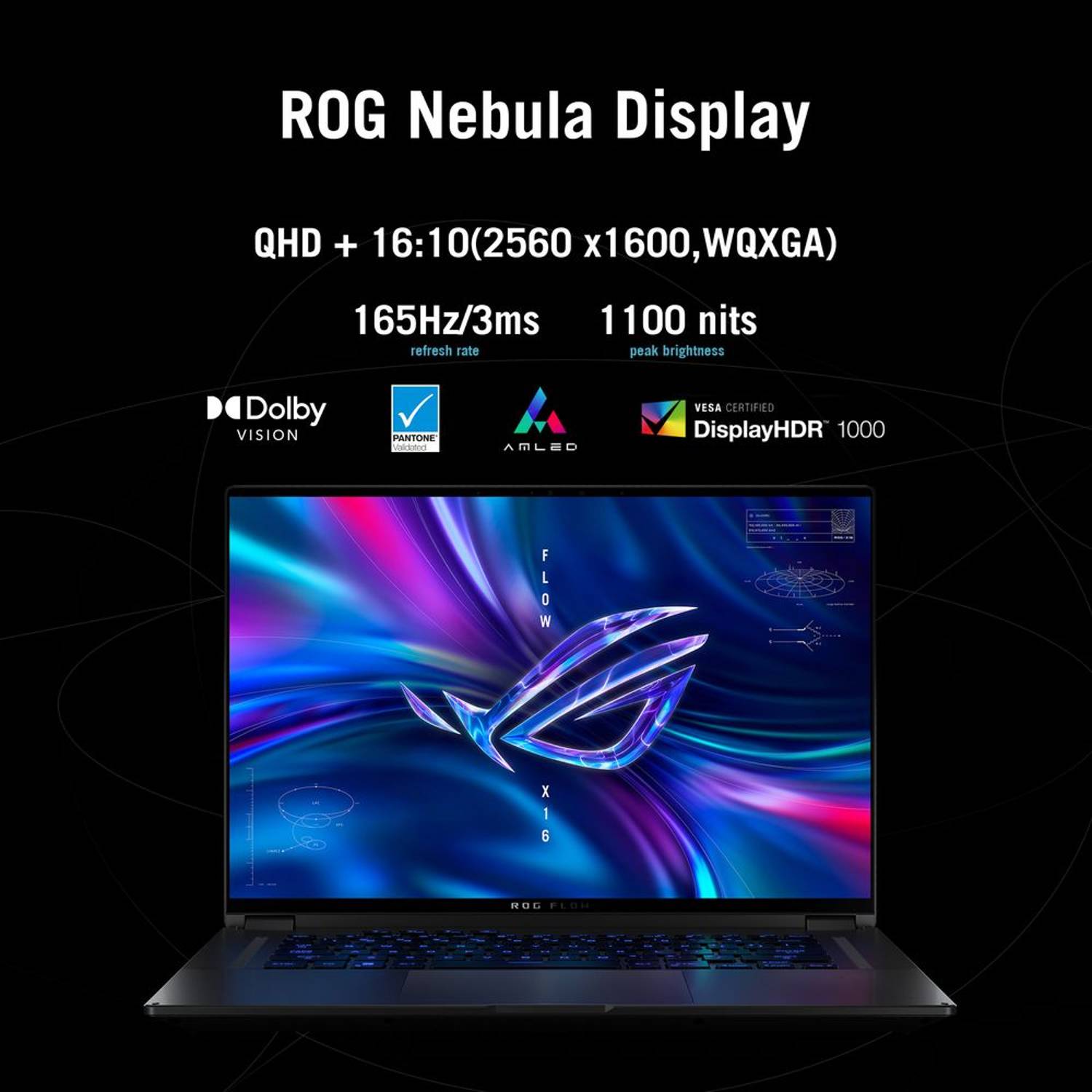 Asus ROG Flow X16 GV601RM-M6095W Gaming Laptop - Ryzen 7 3.2GHz 16GB 1TB 6GB Win11 16inch QHD+ Grey NVIDIA GeForce RTX 3060 English/Arabic Keyboard Asus ROG Flow X16 GV601RM-M6095W Gaming Laptop - Ryzen 7 3.2GHz 16GB 1TB 6GB Win11 16inch QHD+ Grey NVIDIA GeForce RTX 3060 English/Arabic Keyboard