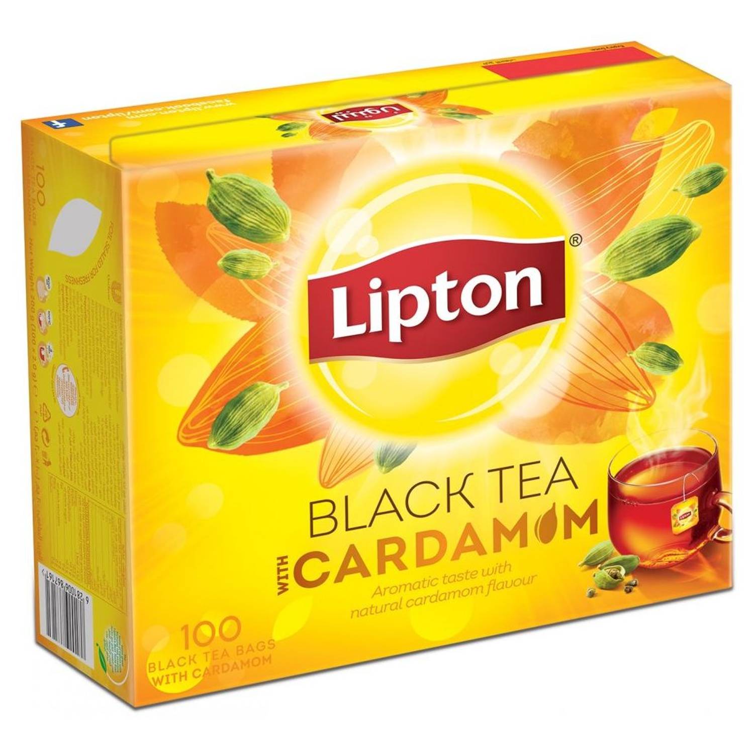 Lipton Flavoured black tea bags - cardamom 2g 100 Bags Lipton Flavoured black tea bags - cardamom 2g 100 Bags