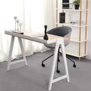 Daamudi Kai Desk, Modern Nordic Desk, Study Desk, Computer Desk For Home Office With Solid Wood Base & Oak Top White