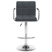 Vidaxl Bar Stools 2 Pcs Grey Faux Leather Vidaxl Bar Stools 2 Pcs Grey Faux Leather