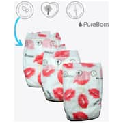 PureBorn 50565 Size 3 Single Size Nappy 5.5 to 8 kg Kisses 28Pcs