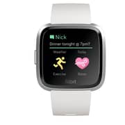 Fitbit Versa Lite Edition Smart Watch - White/Silver Aluminum
