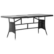 Vidaxl Garden Table Black 170x80x74 Cm Poly Rattan Vidaxl Garden Table Black 170x80x74 Cm Poly Rattan