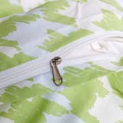 Luna Home King Size 6 Pieces Bedding Set Without Filler, Checkered Design Green Color