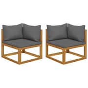 Vidaxl Sectional Corner Sofas 2 Pcs With Cushions Dark Grey Vidaxl Sectional Corner Sofas 2 Pcs With Cushions Dark Grey
