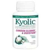 Kyolic Aged Garlic Extract Candida Cleanse And Digestion Formula 102 - 100 Vegetarian Capsules