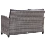 Vidaxl 2-seater Garden Sofa With Cushions Grey 124 Cm Poly Rattan Vidaxl 2-seater Garden Sofa With Cushions Grey 124 Cm Poly Rattan