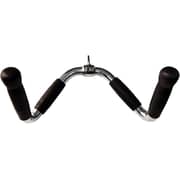 ULTIMAX Barbell Deluxe Revolving Bar, Solid Steel Tricep Press Down Bar with Rubber Handgrips & Revolving Hanger, Multi-Exerciser Cable Attachment Bar