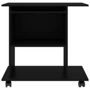vidaXL Computer Desk Black 80x50x75 cm Engineered Wood vidaXL Computer Desk Black 80x50x75 cm Engineered Wood