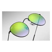 RayBan RB3447 002/4J Unisex Round Mirror Green Lens Sunglasses