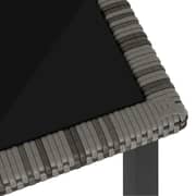 Vidaxl Garden Dining Table Grey 140x70x73 Cm Poly Rattan Vidaxl Garden Dining Table Grey 140x70x73 Cm Poly Rattan