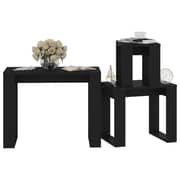 Vidaxl Nesting Tables 3 Pcs Black Engineered Wood Vidaxl Nesting Tables 3 Pcs Black Engineered Wood