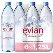 Evian Natural Mineral Water 1.25L Pack Of 6 Evian Natural Mineral Water 1.25L Pack Of 6