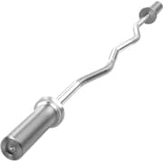 ULTIMAX Olympic Barbell Super Curl Bar 47 inch Weight Bar, Mens Solid Iron Weighted Workout Barbell Weight Straight Weightlifting Technique Bar, Rated 500lbs for Weightlifting