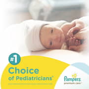 Pampers Premium Care Diapers, Size 0, Newborn, < 2,5 kg, Carry Pack, 30 Count