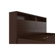Engineered Wood Bed With Storage Queen Bed with Mattress Walnut