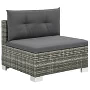 Vidaxl 10 Piece Garden Lounge Set With Cushions Poly Rattan Grey Vidaxl 10 Piece Garden Lounge Set With Cushions Poly Rattan Grey
