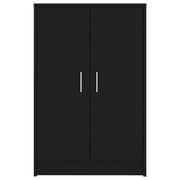 vidaXL Shoe Cabinet Black 60x35x92 cm Engineered Wood vidaXL Shoe Cabinet Black 60x35x92 cm Engineered Wood