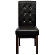 vidaXL Dining Chairs 2 pcs Brown Faux Leather vidaXL Dining Chairs 2 pcs Brown Faux Leather