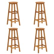 Vidaxl Bar Stools 4 Pcs Solid Acacia Wood Vidaxl Bar Stools 4 Pcs Solid Acacia Wood