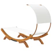 Vidaxl Hammock With Canopy 100x200x126 Cm Solid Bent Wood Cream Vidaxl Hammock With Canopy 100x200x126 Cm Solid Bent Wood Cream