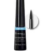Rimmel London 86003 Exaggerate Waterproof Liquid Eyeliner Black A Black Shade with A glossy Finish