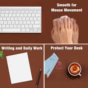 Leather Desk Pad Protector, Mouse Pad, Office Desk Mat, Non-Slip PU Leather Desk Blotter,Laptop Desk Pad, Waterproof Desk Writing Pad for Office and Home (Black,31.5