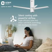 Orient Electric Aeroslim 1200mm Bldc Motor Smart Ceiling Fan With Iot, Remote & Under Light White