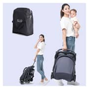 Teknum Grey Travel Lite Stroller + Sunveno Diaper Bag Black With Hooks Teknum Grey Travel Lite Stroller + Sunveno Diaper Bag Black With Hooks