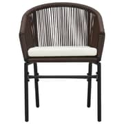 Vidaxl 3 Piece Bistro Set With Cushions Pvc Rattan Brown