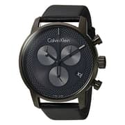 Calvin Klein City Black Leather Men Analog Watch K2G177C3