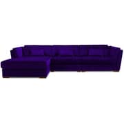 Galaxy Design Velvet Series Long Beach L Shaped Sofa Wood Base Purple Galaxy Design Velvet Series Long Beach L Shaped Sofa Wood Base Purple