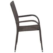 Vidaxl Stackable Outdoor Chairs 2 Pcs Poly Rattan Brown Vidaxl Stackable Outdoor Chairs 2 Pcs Poly Rattan Brown