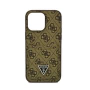 Guess 4G Double Card Triangle Hard Case For Iphone 14 Pro Max Brown Guess 4G Double Card Triangle Hard Case For Iphone 14 Pro Max Brown