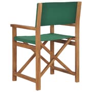 vidaXL Director's Chair Solid Teak Wood Green