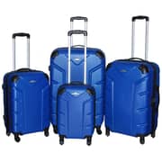 Highflyer Flash Series Trolley Luggage Bag Blue 4pc Set THFLASH4PC