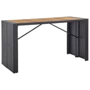 vidaXL 9 Piece Outdoor Bar Set Poly Rattan and Wood Acacia Black vidaXL 9 Piece Outdoor Bar Set Poly Rattan and Wood Acacia Black