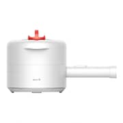 Deerma DG15 Portable Multifunction Electric Cooking Hot Pot Ceramic Coated Non-stick Cooker Steamer For Outdoor Indoor 1.2 L+1.5l Capacity | 800w Power - White