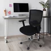 Mahmayi Sleekline T01B Office Chair Mesh Ergonomic Chair For Office Cabin, Bay, Cubicle Swivel Castor Wheels Adjustable Office Chair With Headrest (Medium Back)