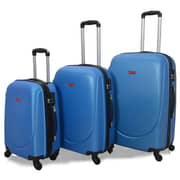 Highflyer Curve Series Trolley Luggage Bag Blue 3pc Set TH10103PC