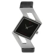 Fastrack Black Dial Black Leather Strap Watch - 6035SL02