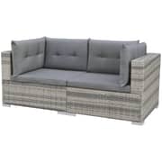 Vidaxl 10 Piece Garden Lounge Set With Cushions Poly Rattan Grey Vidaxl 10 Piece Garden Lounge Set With Cushions Poly Rattan Grey
