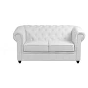 Ingles Sofa Sets Two Seater Sofa in White Color