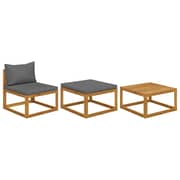 Vidaxl 3 Piece Garden Lounge Set With Cushions Solid Acacia Wood Vidaxl 3 Piece Garden Lounge Set With Cushions Solid Acacia Wood